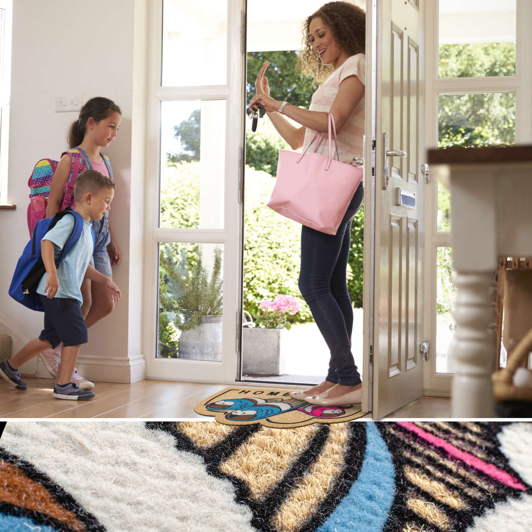 Fußmatte Schmutzfangmatte Türvorleger rutschfest Home D 40x70cm