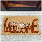 Schmutzfangmatte Fußmatte Türvorleger rutschfest Welcome - Hund 40x70cm