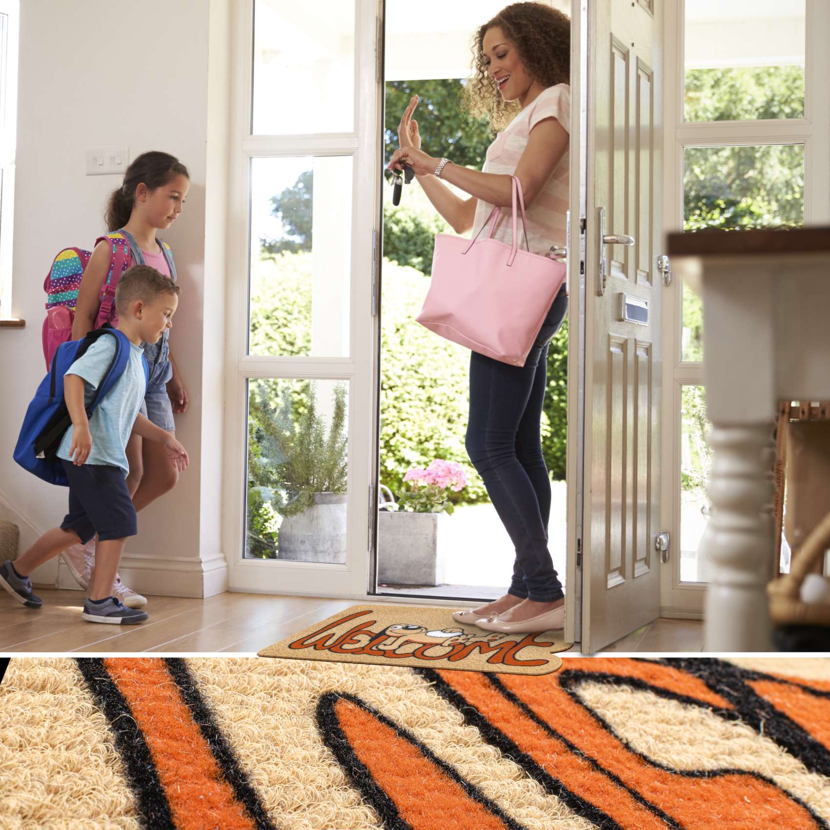 Schmutzfangmatte Fußmatte Türvorleger rutschfest Welcome – Hund 40x70cm