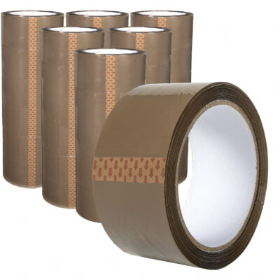 Klebeband Paketklebeband Paketband Packband BOPP 66m x 48mm Braun 6er oder 36er Rollen Set