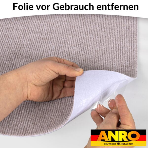 Bodenschutzmatte Bürostuhlunterlage Schreibtischstuhl Unterlage Teppich selbsthaftend NEMESIS Beige – 090x120cm
