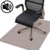 Bodenschutzmatte Bürostuhlunterlage Schreibtischstuhl Unterlage Teppich selbsthaftend NEMESIS Beige – 090x120cm