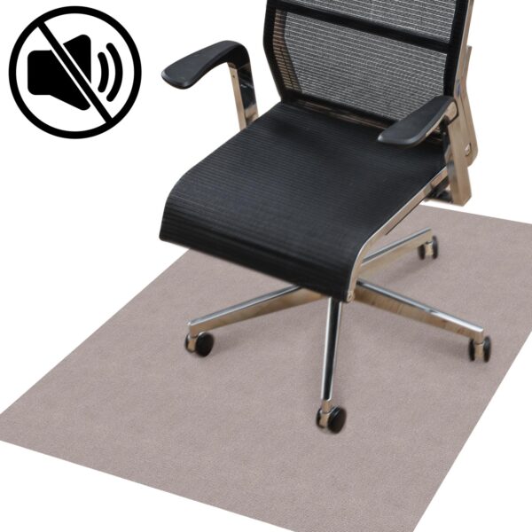 Bodenschutzmatte Bürostuhlunterlage Schreibtischstuhl Unterlage Teppich selbsthaftend NEMESIS Beige – 090x120cm