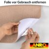 Bodenschutzmatte Bürostuhlunterlage Schreibtischstuhl Unterlage Teppich selbsthaftend NEMESIS Hellbraun – 090x120cm