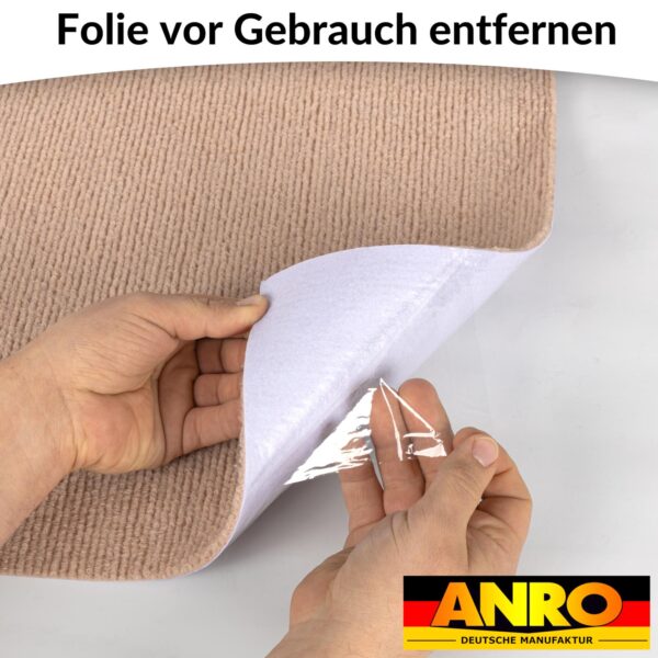 Bodenschutzmatte Bürostuhlunterlage Schreibtischstuhl Unterlage Teppich selbsthaftend NEMESIS Hellbraun – 090x120cm