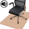 Bodenschutzmatte Bürostuhlunterlage Schreibtischstuhl Unterlage Teppich selbsthaftend NEMESIS Hellbraun – 090x120cm
