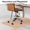 Bodenschutzmatte Bürostuhlunterlage Schreibtischstuhl Unterlage Teppich selbsthaftend NEMESIS Hellbraun – 090x120cm
