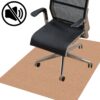 Bodenschutzmatte Bürostuhlunterlage Schreibtischstuhl Unterlage Teppich selbsthaftend NEMESIS Hellbraun – 090x120cm