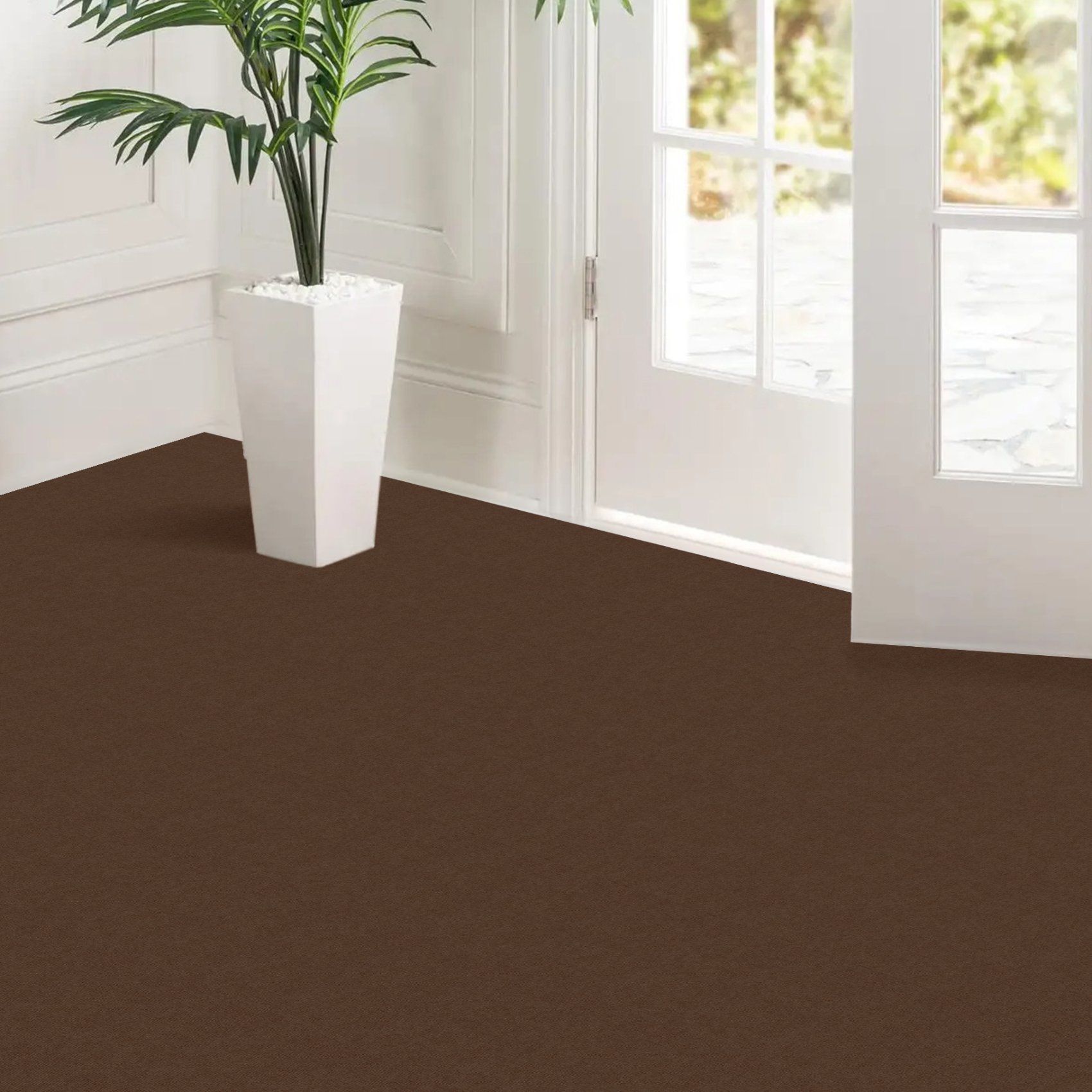 NEMCHOK_40 Antirutschmatte Bodenmatte selbsthaftend Teppich Bodenbelag in Meterware Schoko