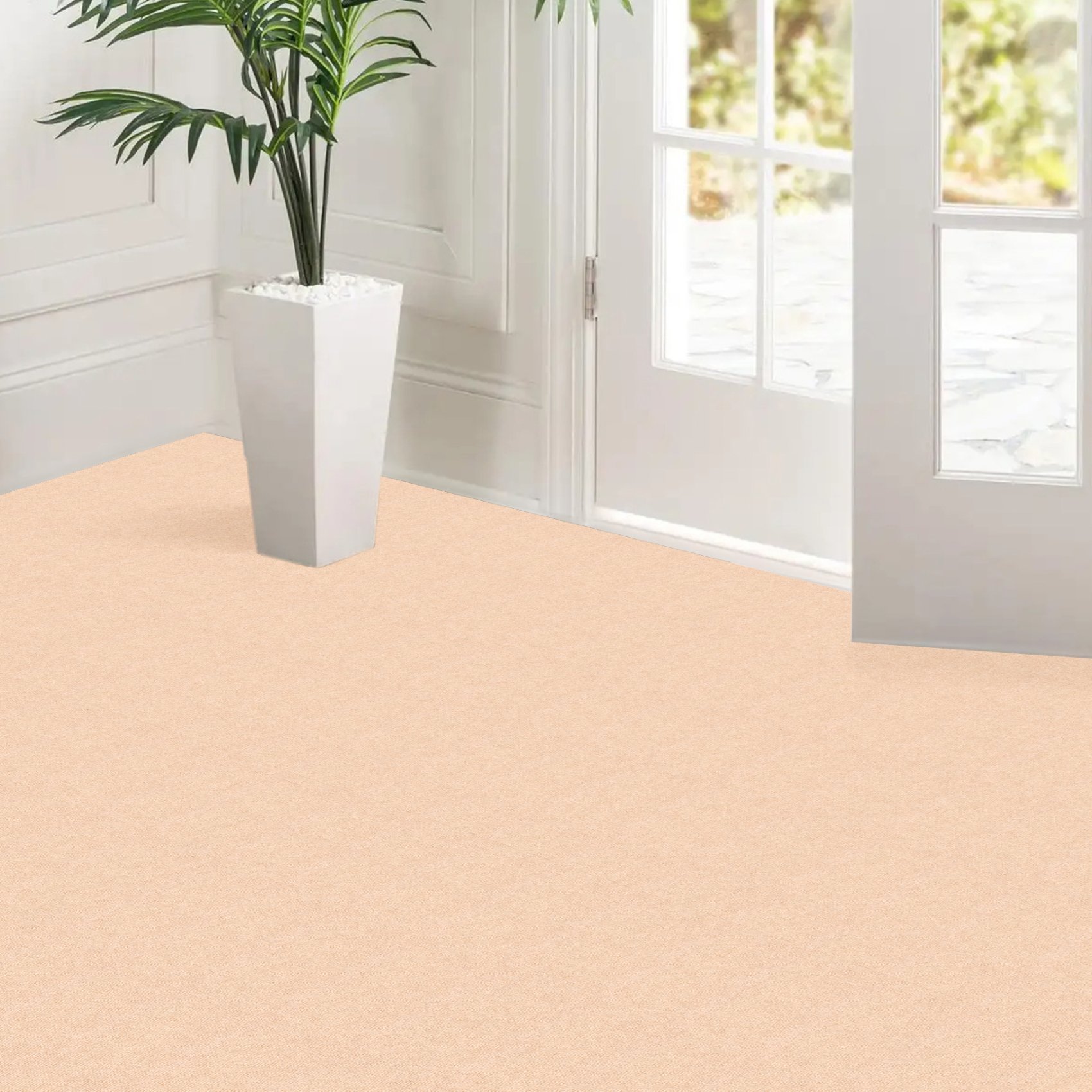 Antirutschmatte Bodenmatte selbsthaftend Teppich Bodenbelag in Meterware Creme