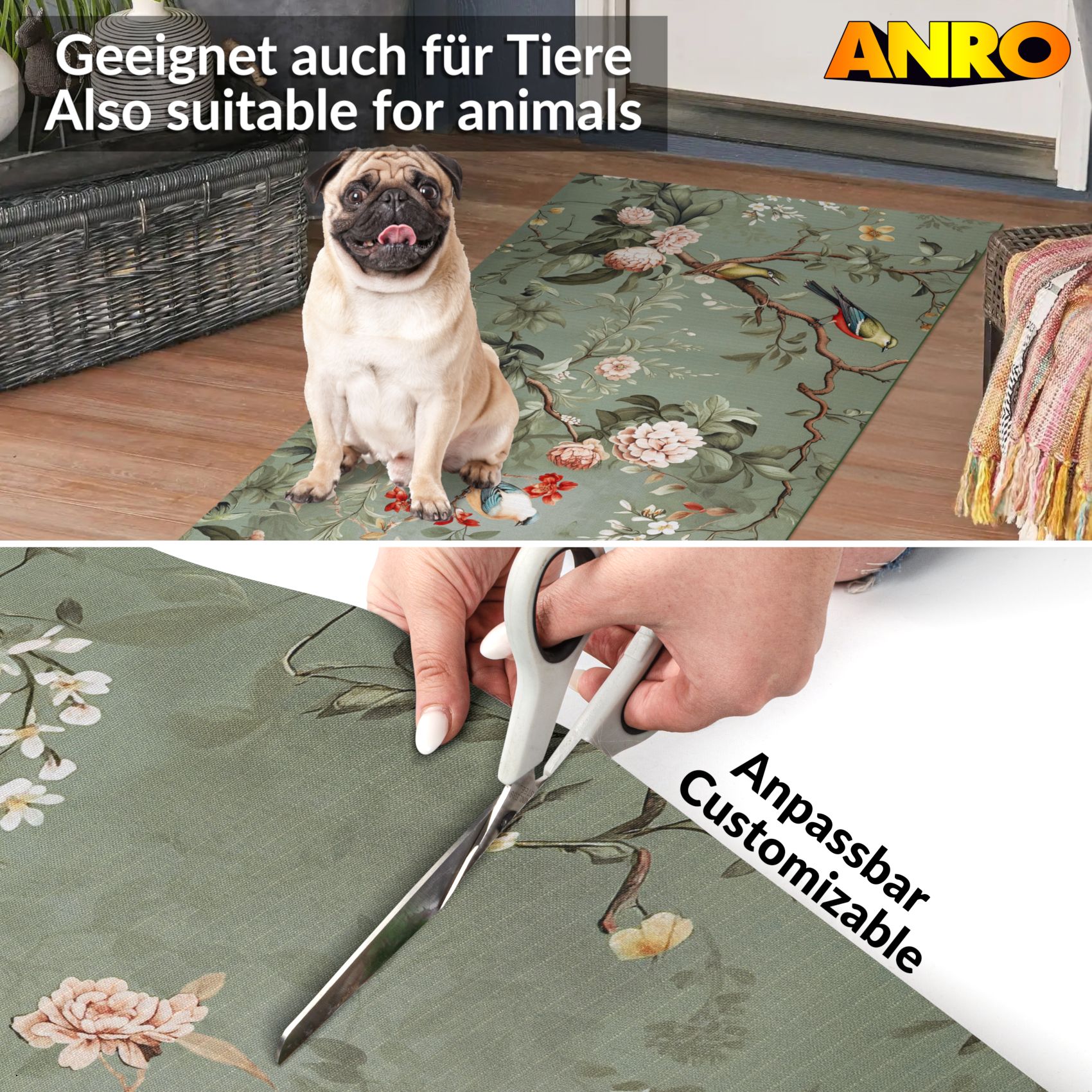 SPRINT84_50 Küchenläufer Küchenteppich Läufer Flur Teppichläufer Sprinty Monet 52cm Breite