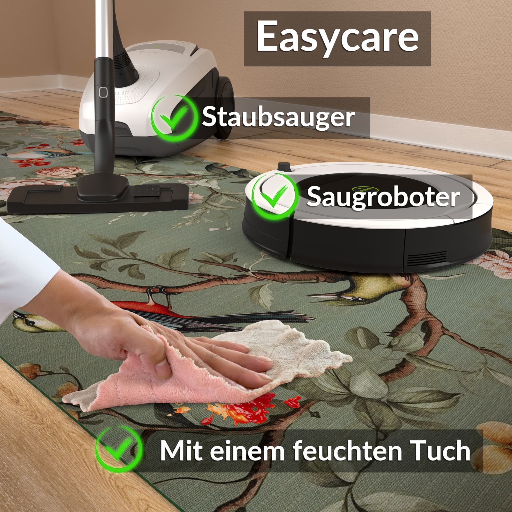 SPRINT84_70 Küchenläufer Küchenteppich Läufer Flur Teppichläufer Sprinty Monet 52cm Breite