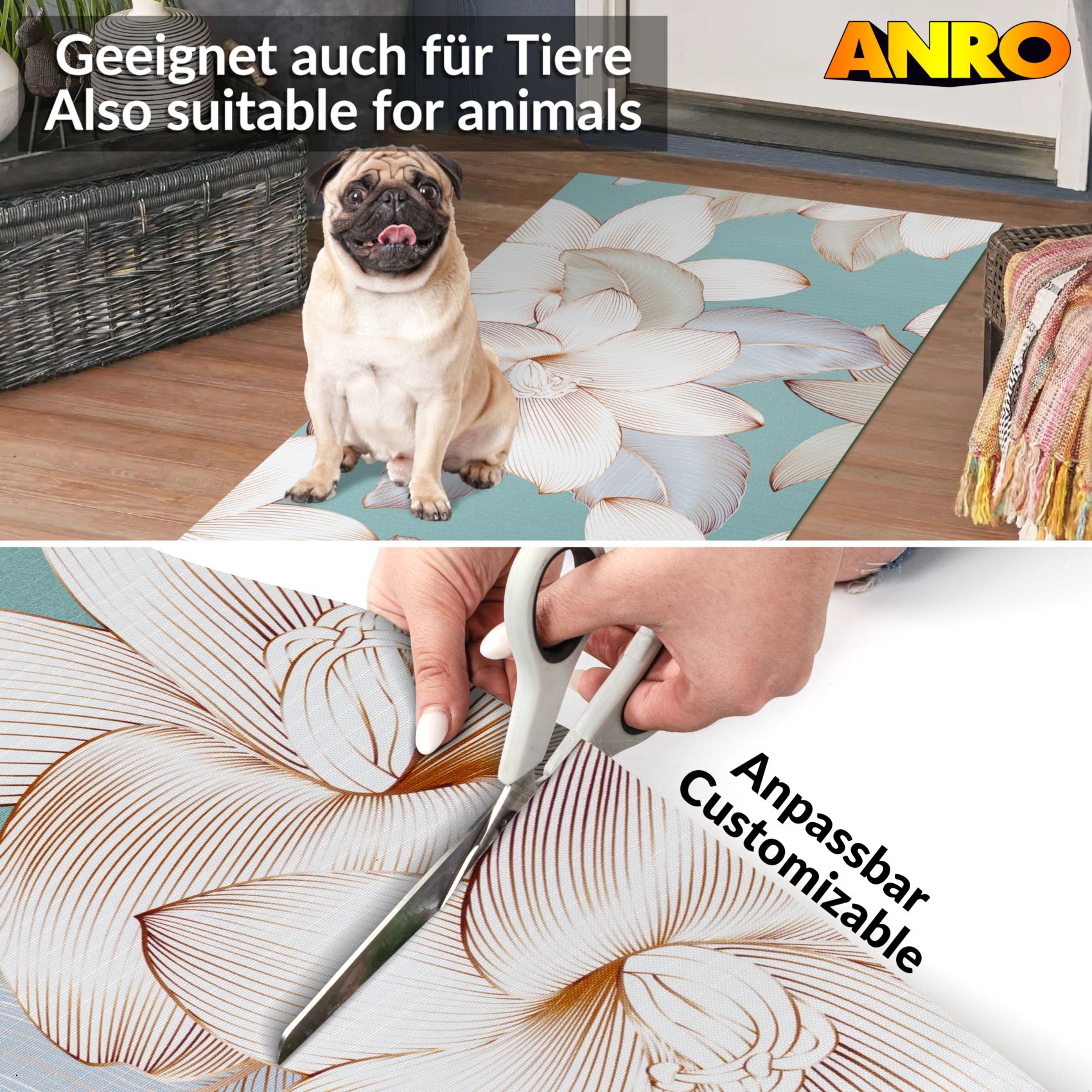 SPRINT85_50 Küchenläufer Küchenteppich Läufer Flur Teppichläufer Sprinty Filadelfo 52cm Breite