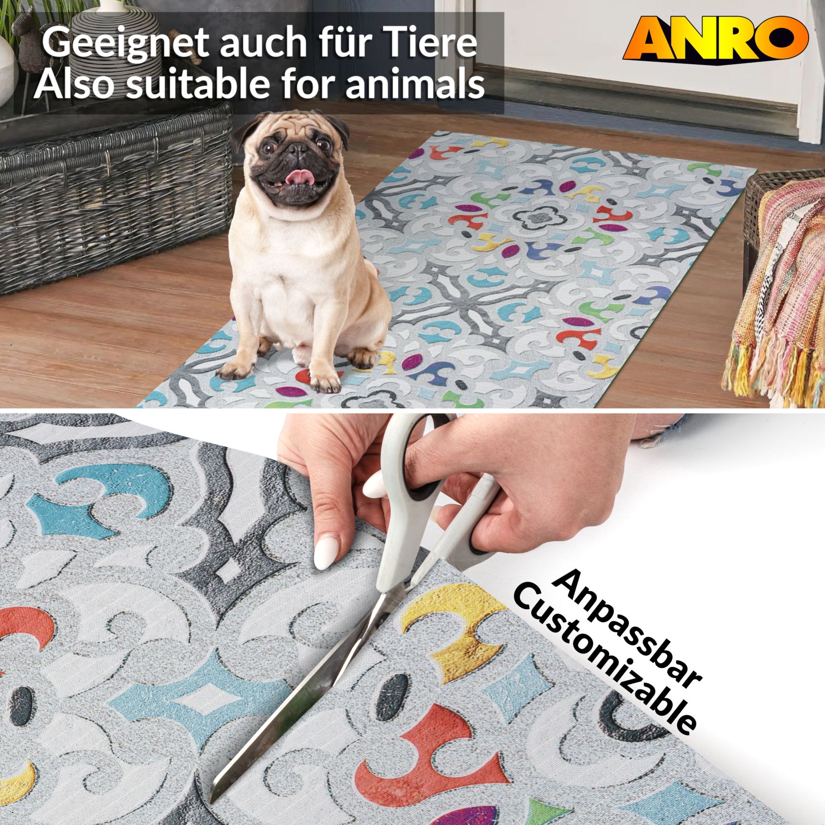 Küchenläufer Küchenteppich Läufer Flur Teppichläufer Sprinty Valentina 52cm Breite