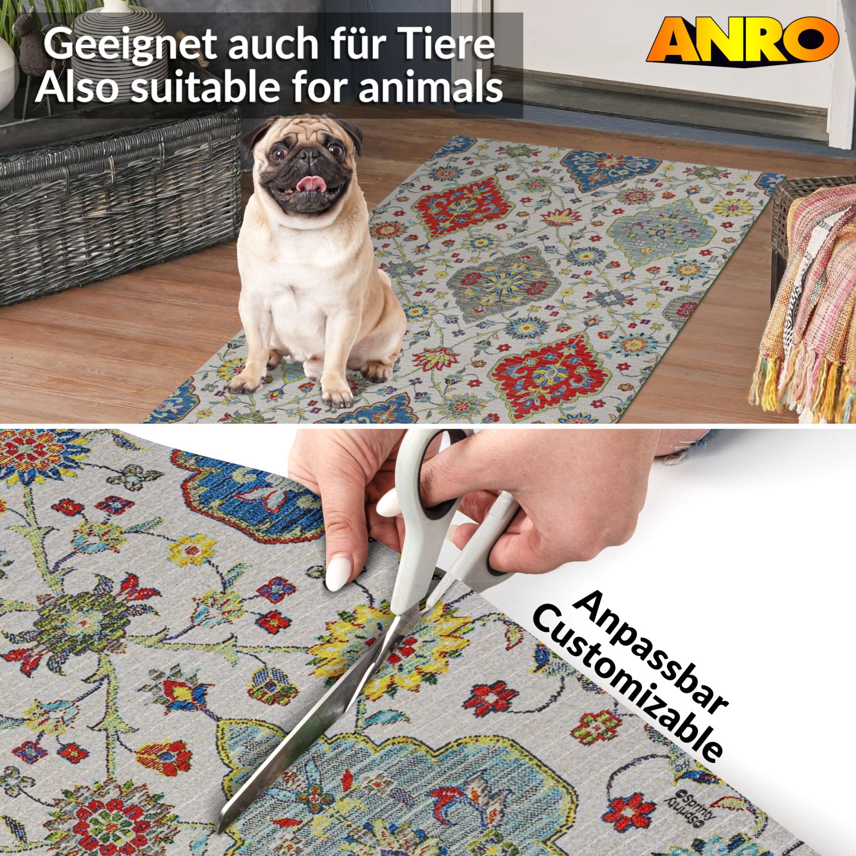 SPRINT88_50 Küchenläufer Küchenteppich Läufer Flur Teppichläufer Sprinty Vita 52cm Breite