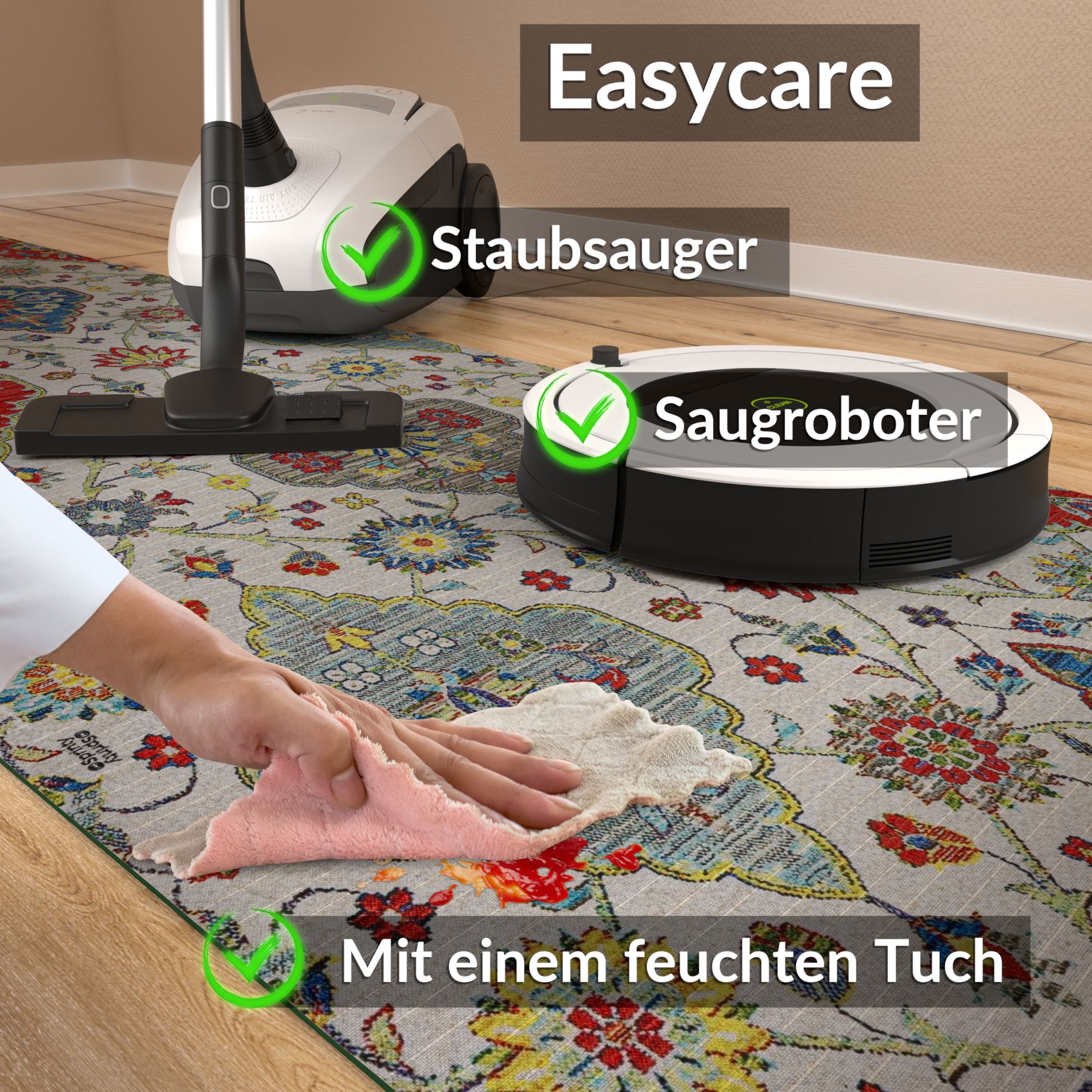 SPRINT88_70 Küchenläufer Küchenteppich Läufer Flur Teppichläufer Sprinty Vita 52cm Breite