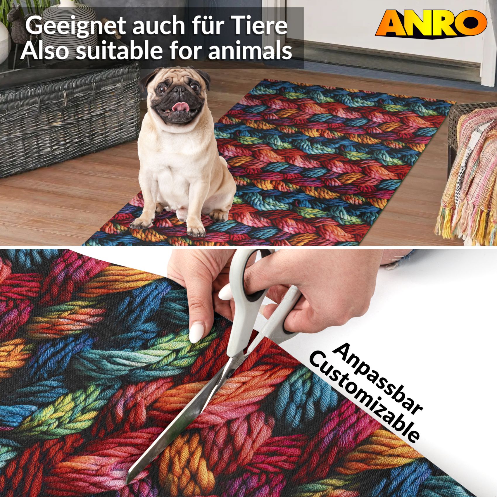 Küchenläufer Küchenteppich Läufer Flur Teppichläufer Sprinty Drappo 52cm Breite