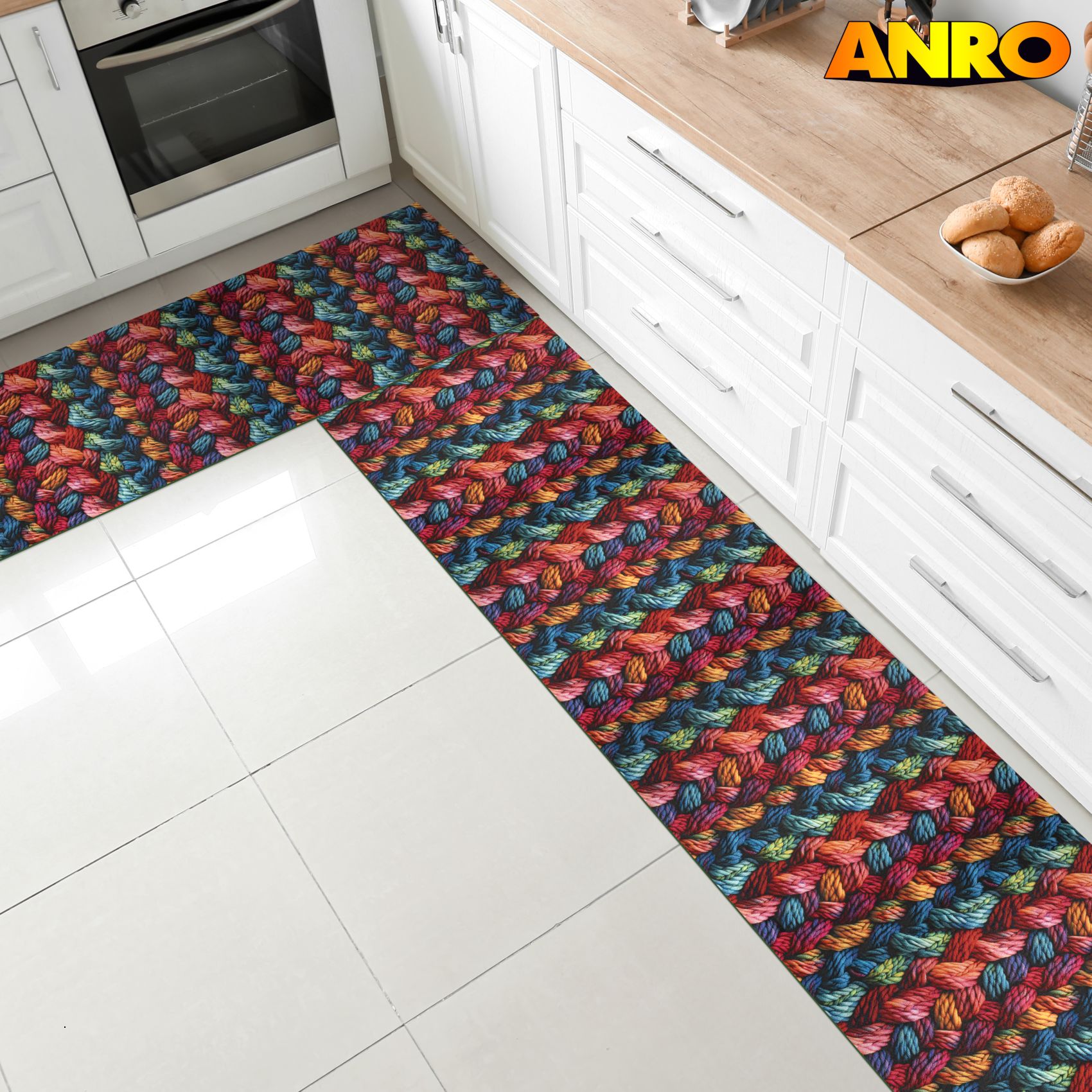 Küchenläufer Küchenteppich Läufer Flur Teppichläufer Sprinty Drappo 52cm Breite