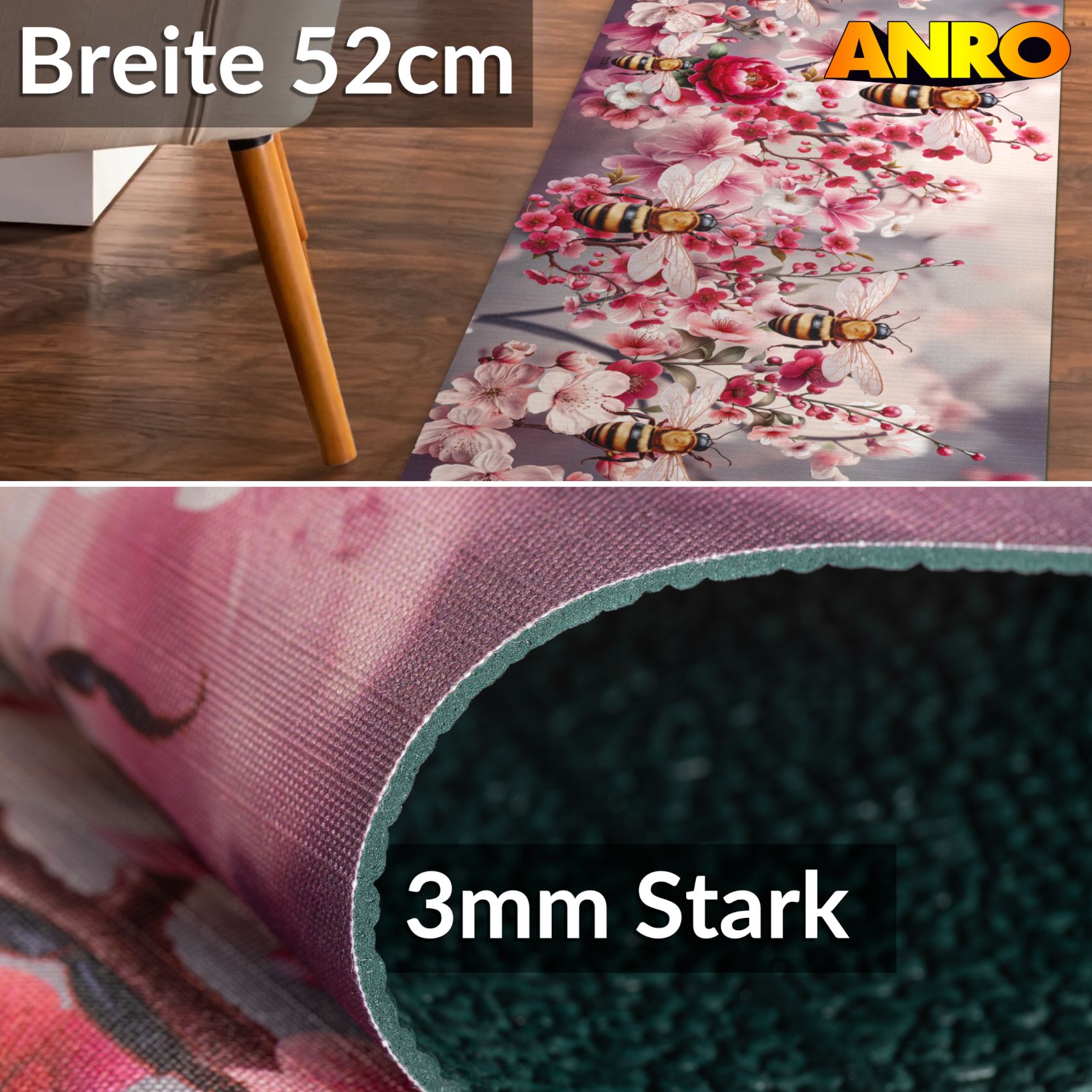 Küchenläufer Küchenteppich Läufer Flur Teppichläufer Sprinty Bosforo 52cm Breite