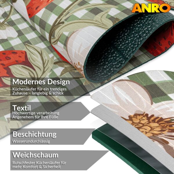 Küchenläufer Küchenteppich Läufer Flur Teppichläufer Sprinty Cortina 52cm Breite