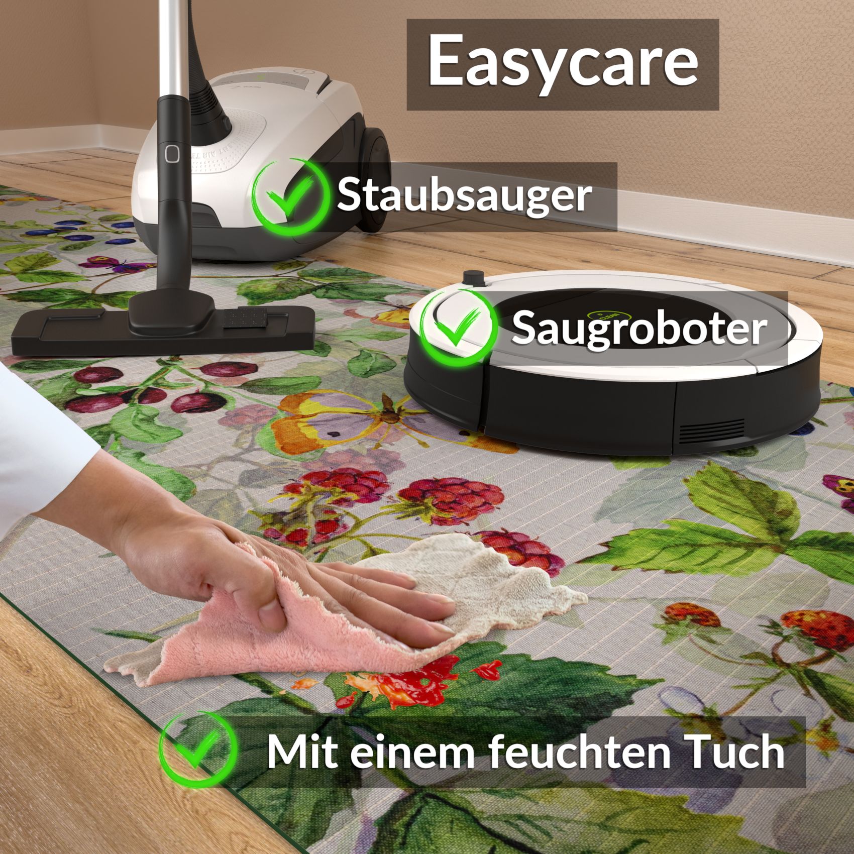 Küchenläufer Küchenteppich Läufer Flur Teppichläufer Sprinty Thailandia 52cm Breite