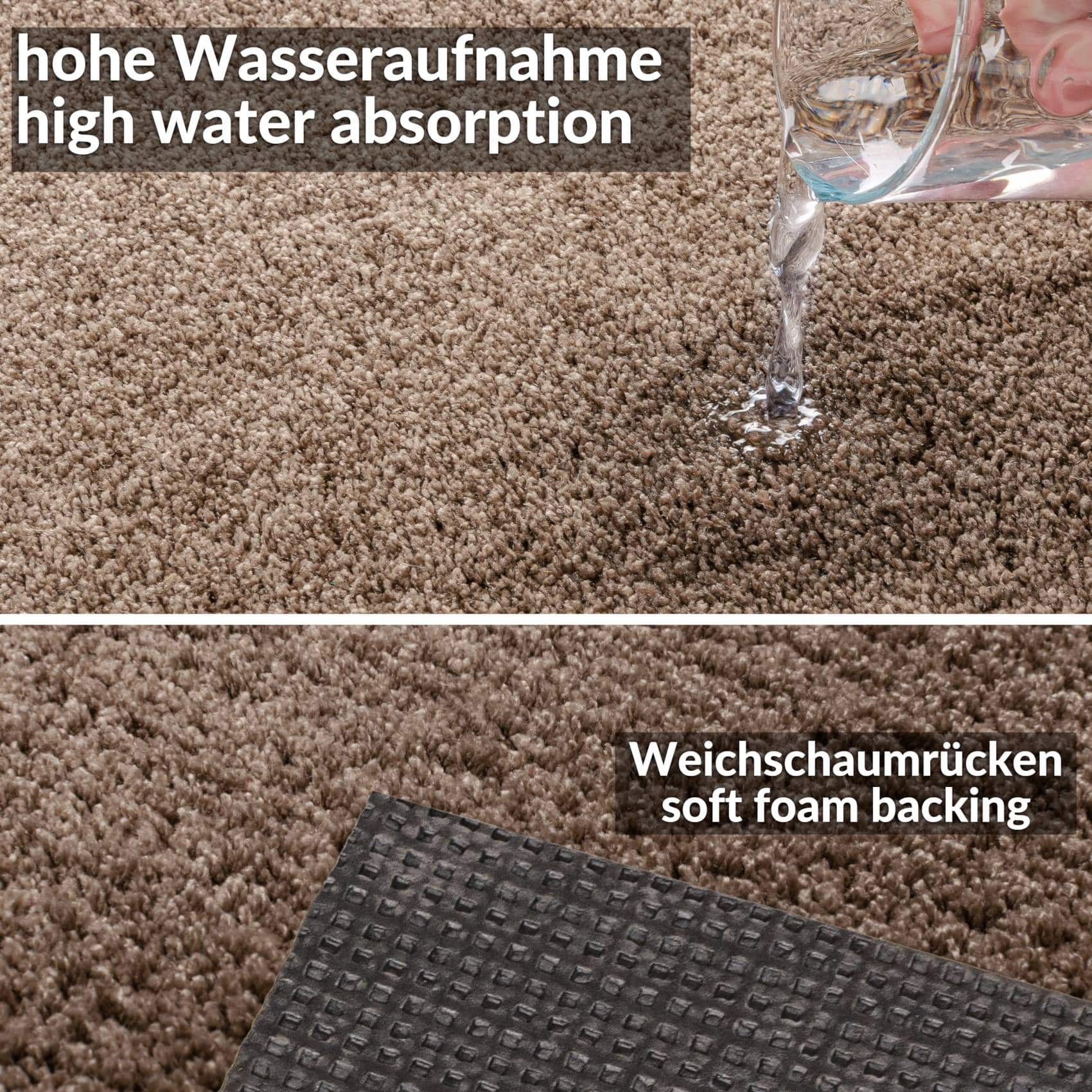 Kurzflor Teppich Läufer Flur Wohnzimmer Schlafzimmer Princess Bettumrandung nach Maß