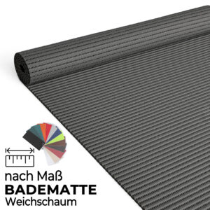 Weichschaummatte Meterware Badematte nach Maß 13 Farben