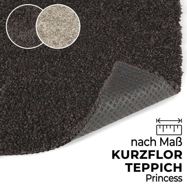 Kurzflor Teppich nach Maß – Läufer & Bettumrandung Princess