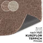 Kurzflor Teppich Läufer Flur Wohnzimmer Schlafzimmer Princess Bettumrandung nach Maß
