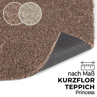 Kurzflor Teppich Wohnzimmer Princess nach Maß