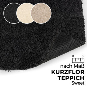 Kurzflor Teppich Läufer Sweethome nach Maß