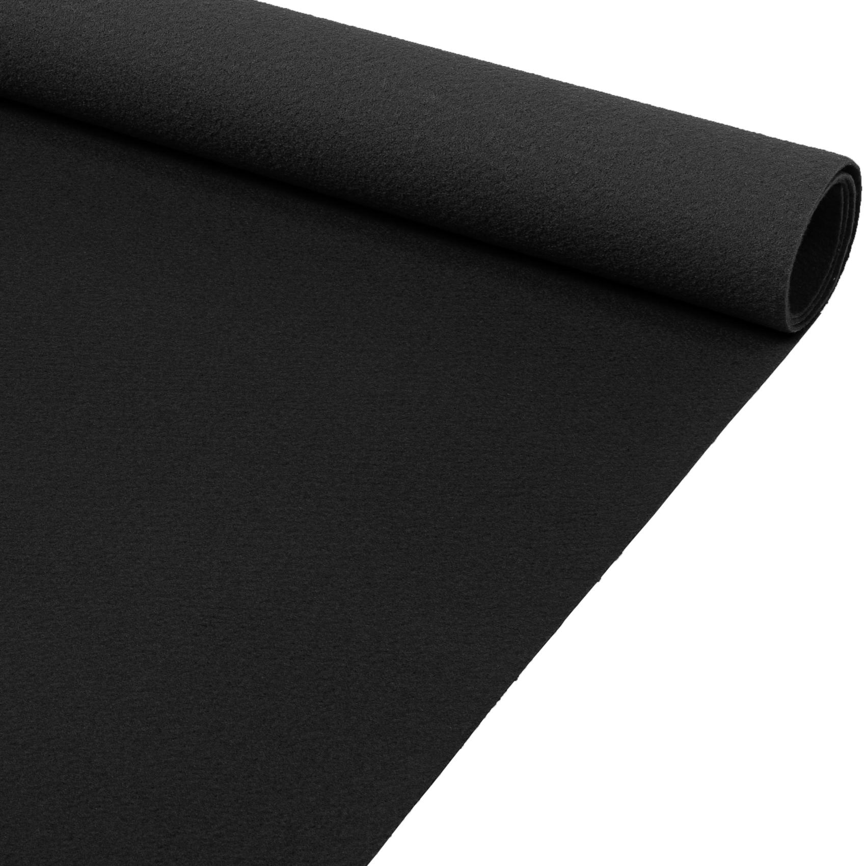 Messeteppich Meterware Eventteppich Läufer Teppich für Messe Events Büro BFL-S1 Schwarz 100 cm 100 cm