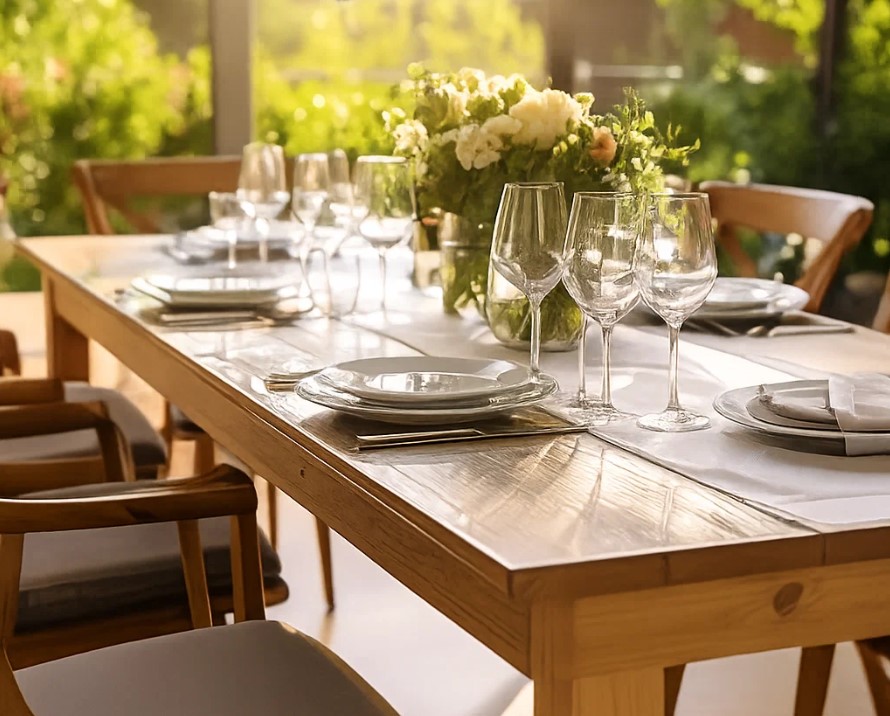 Tischfolie transparent nach Maß 2mm mit oder ohne abgeschrägter Kante