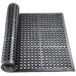 Ringgummimatte mit Gummirand Schmutzfangmatte Gummimatte Wabenmatte 90x150cm Schwarz