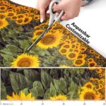 Küchenläufer Küchenteppich Läufer Flur Teppichläufer Sonnenblumen Gelb 50cm Breit