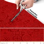 Teppichläufer Flurläufer Küchenläufer Velours waschbar rutschfest Jacquard Teppich Sisi Raku Rot 65cm Breit