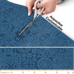 Teppichläufer Flurläufer Küchenläufer Velours Jacquard Teppich Sisi Raku Blau 65cm Breit