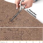 Teppichläufer Flurläufer Küchenläufer Velours waschbar rutschfest Jacquard Teppich Sisi Raku Braun 65cm Breit