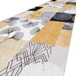 Küchenteppich Gold pflegeleicht rutschfest Küchenläufer abwaschbar