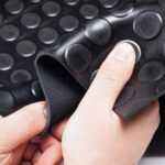 SBR Gummimatte Meterware Bodenbelag Noppen Schwarz Stärke: 3mm 120cm Breite