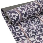 Küchenläufer Teppich Läufer  Flurteppich waschbar rutschfest Kacheloptik Breite 65cm