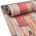 Küchenläufer Teppich Läufer  Flurteppich waschbar rutschfest Holzoptik Breite 65cm