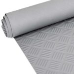 TPE Gummimatten geruchsarm Meterware Riffelblechoptik Grau 3mm -100 cm Breit