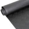 TPE Gummimatten geruchsarm Schwarz Riffelblechmatte geruchsarm 3mm -100 cm Breit Rollenware – 50 x 100cm