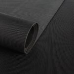 Gummimatte Gummiläufer Feinriefen Schwarz 3mm 100cm Breit auf TPE, Geruchslos - Bodenbelag, Bodenmatte