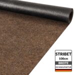 Teppichläufer Läufer Flur Sauberlaufmatte Läufer rutschfest STRIBET Breite 100cm Dunkelbraun