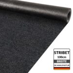 Teppichläufer Läufer Flur Sauberlaufmatte Schmutzfangmatte Flur Teppich STRIBET Breite 100cm Schwarz