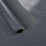 PVC Bodenbelag Meterware Antirutschmatte Vinylboden Rollenware Stärke 1,5mm Noppen Anthrazit 100cm Breite