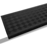 Gummi Stufenmatte Spiraldesign mit Winkelkante Treppenstuffen Antirutschmatte 75x25x2,5cm