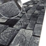 Küchenläufer Küchenteppich Läufer Flur Teppichläufer rutschfest Holz Anthrazit